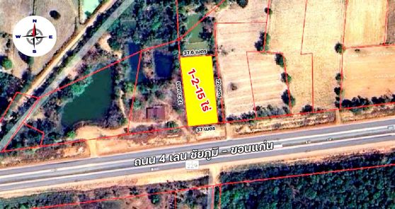 ขายที่ดิน ติดถนน 4 เลน 1ไร่ 2งาน 15ตร.ว. อ.มัญจาคีรี จ.ขอนแก่น ใกล้ตัว อ.มัญจาคีรี เพียง 6 กม. กุดเค้า มัญจาคีรี FyLobA0o