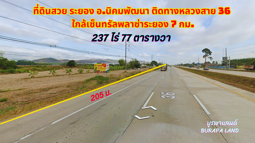 ขายที่ดินระยอง นิคมพัฒนา 237ไร่ 77ตรว. ใกล้เซ็นทรัลพลาซ่าระยอง 7 กิโลเมตร ผังสีเหลืองอ่อน โรบินสันบ้านฉาง-ห้วยโป่ง Aor7rb8k