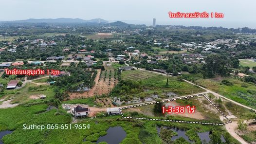 ขายที่ดินใกล้ทะเล เนื้อที่ 1-3-38 ไร่ ใกล้ถนนสุขุมวิทและหาดแม่รำพึง 1 km   ตะพง ระยอง เพ-แม่รำพึง-กะเฉด KQ3ymcSy