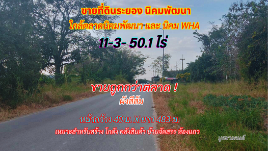 ขายที่ดินระยอง นิคมพัฒนา 11-3-50.1 ไร่ ใกล้ตลาดนิคมพัฒนา และ นิคม WHA นิคมฯ-มาบข่า-เขาโบสถ์ ZNdheHvR