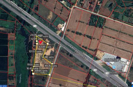 ที่ดินถมแล้วติดถนนเลี่ยงเมือง แปลงใหญ่ ฝั่งเมือง ติดถนนสองฝั่ง ศิลา - โกทา - หนองไผ่ wyJnw0ww