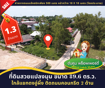 🌳🌳 #ที่ดินสวย #แปลงมุม ใกล้สี่แยกดงอู่ผึ้ง เข้าออกได้หลายทาง ต.แจระแม #เมืองอุบลฯ แจ้งสนิท - ศาลากลาง - ท่าบ่อ ly0PlseD