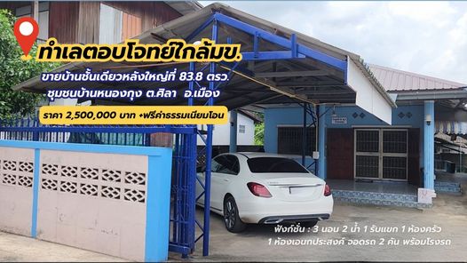 ขายบ้านชั้นเดียวในชุมชนบ้านหนองกุงใกล้ ม.ขอนแก่น ที่ดิน83.8 ตรว. สภาพดีพร้อมอยู่