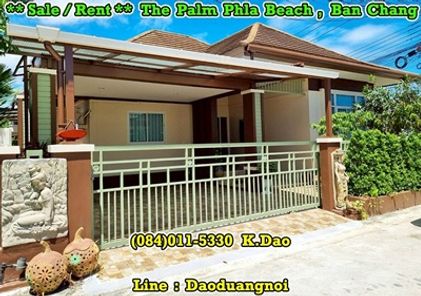 The Palm Phla Beach, Ban Chang *** Corner House *** Sale / Rent +++ New Renovation House +++