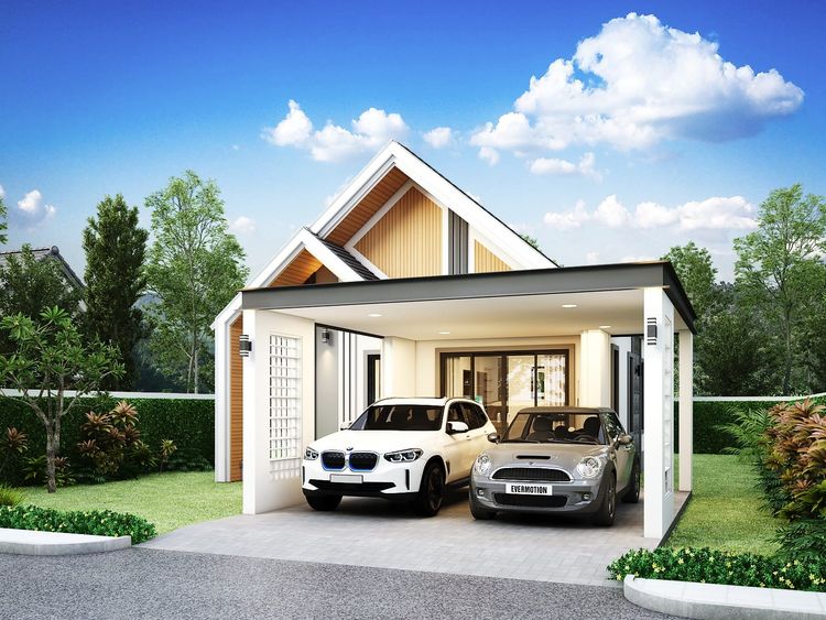 ภาพแบบบ้าน-บ้านเดี่วสไตล์โมเดิร์น B