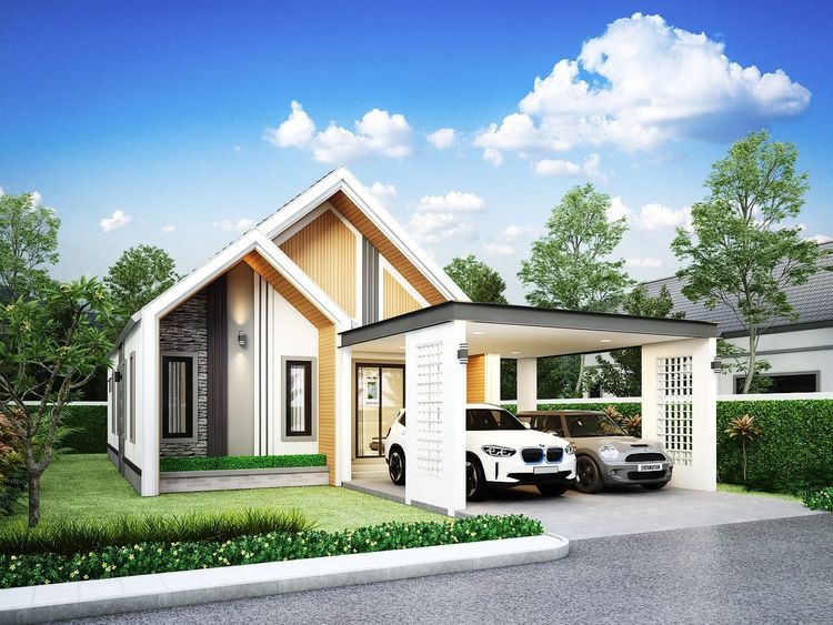 ภาพแบบบ้าน-บ้านเดี่วสไตล์โมเดิร์น B