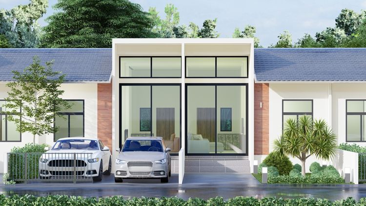 ภาพแบบบ้าน-บ้านชั้นเดียว สไตล์ญี่ปุ่น