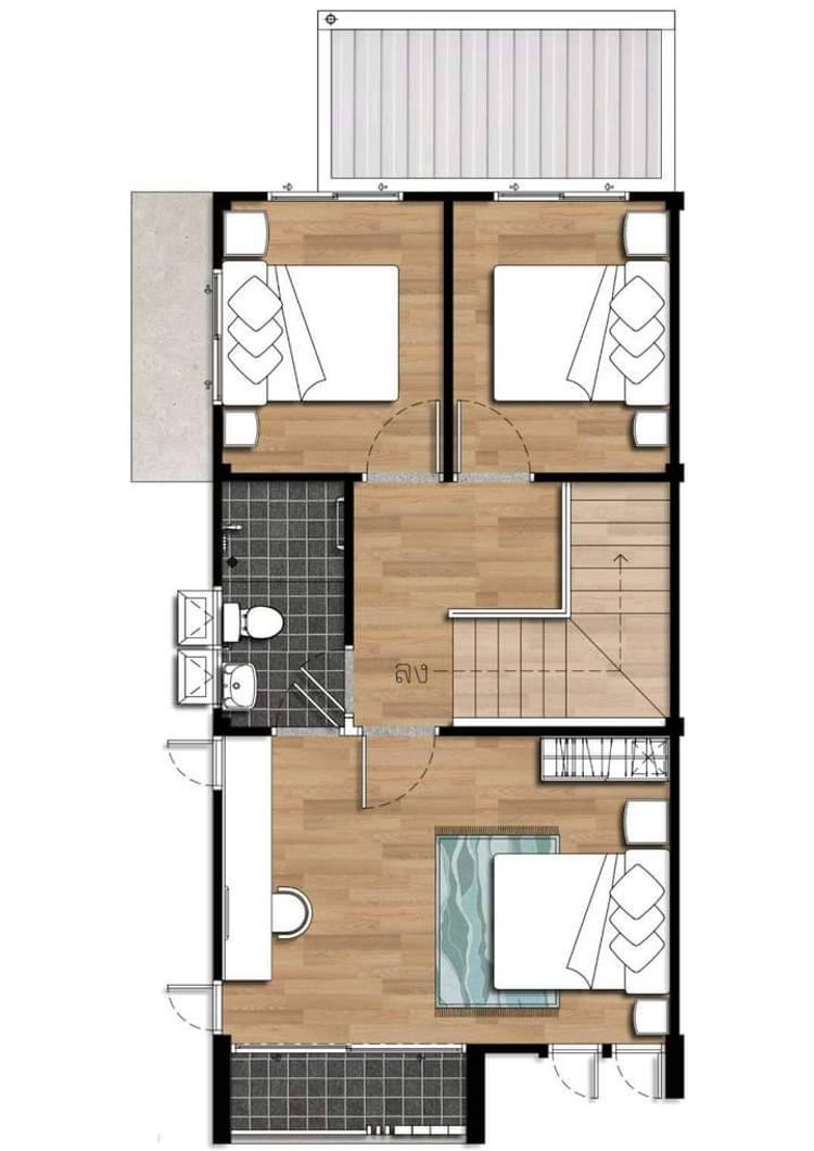 ภาพแบบบ้าน-TYPE B, C หน้ากว้าง 6 เมตร