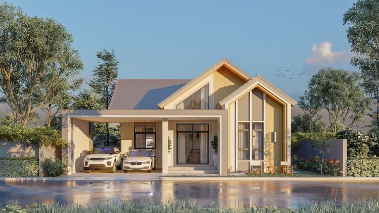 ภาพแบบบ้าน-แบบบ้านสไตล์มินิมอลมูจิ Type A