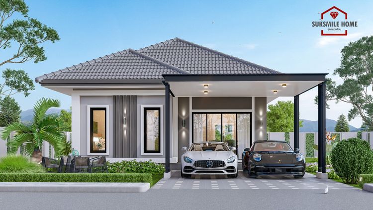 ภาพแบบบ้าน-บ้านเดี่ยวชั้นเดียว