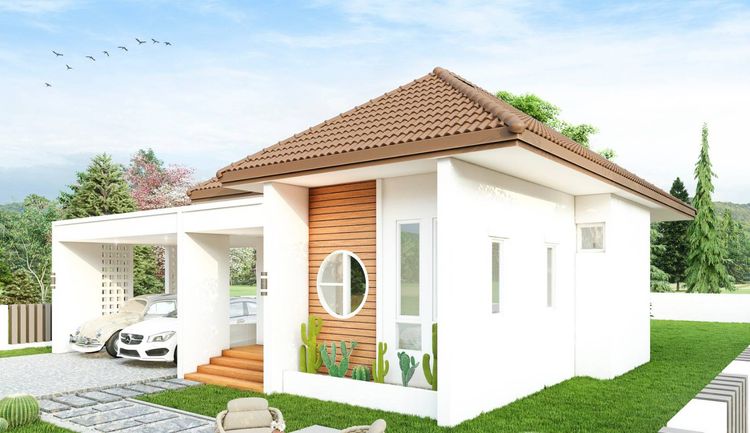 ภาพแบบบ้าน-บ้านเดี่ยวหลังใหญ่ สไตล์มินิมอลปั้นหยา