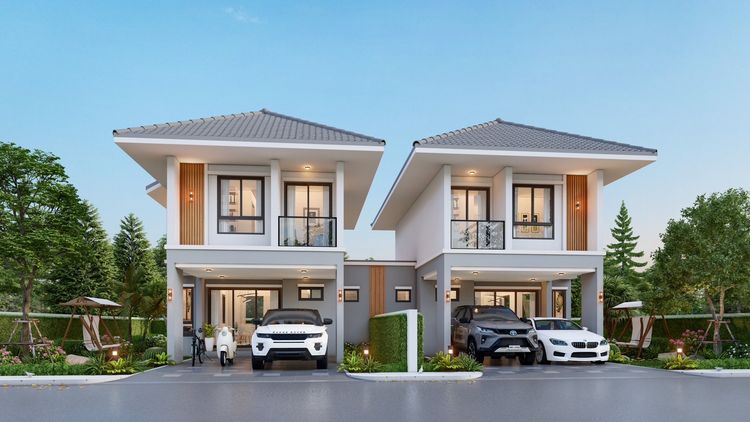 ภาพแบบบ้าน-บ้านแฝด