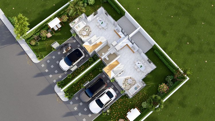 ภาพแบบบ้าน-บ้านแฝด