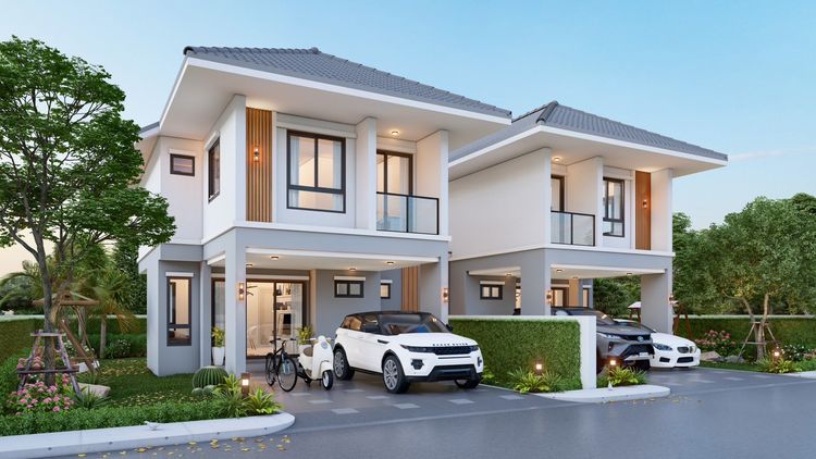 ภาพแบบบ้าน-บ้านแฝด