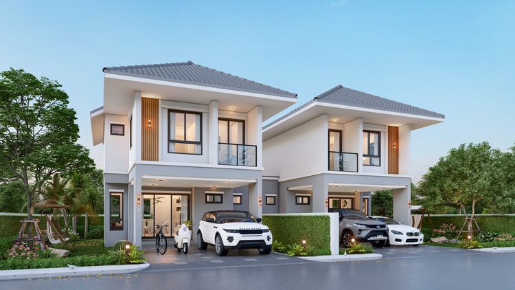 ภาพแบบบ้าน-บ้านแฝด