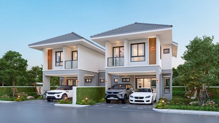 ภาพแบบบ้าน-บ้านแฝด