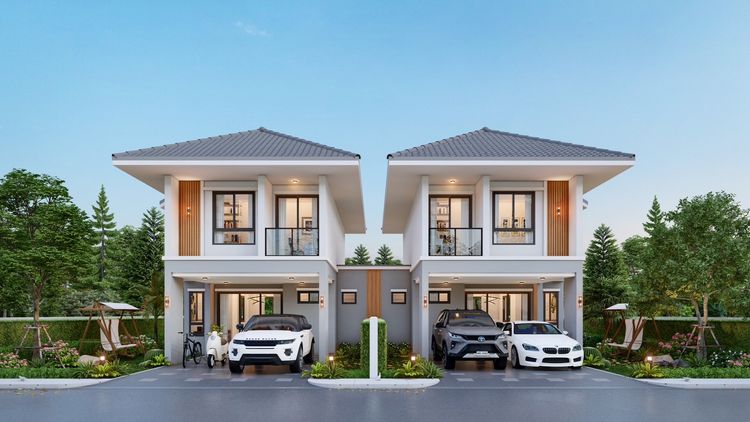 ภาพแบบบ้าน-บ้านแฝด