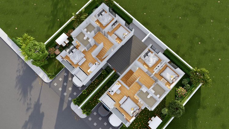 ภาพแบบบ้าน-บ้านแฝด