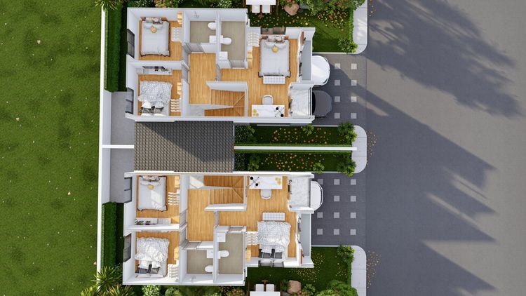 ภาพแบบบ้าน-บ้านแฝด