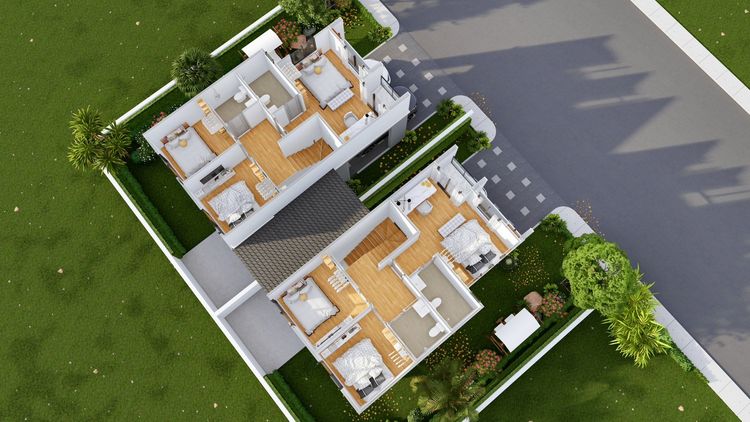 ภาพแบบบ้าน-บ้านแฝด