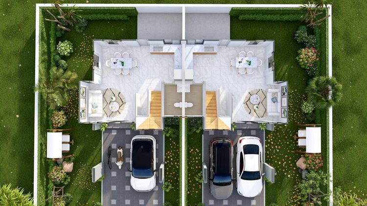 ภาพแบบบ้าน-บ้านแฝด