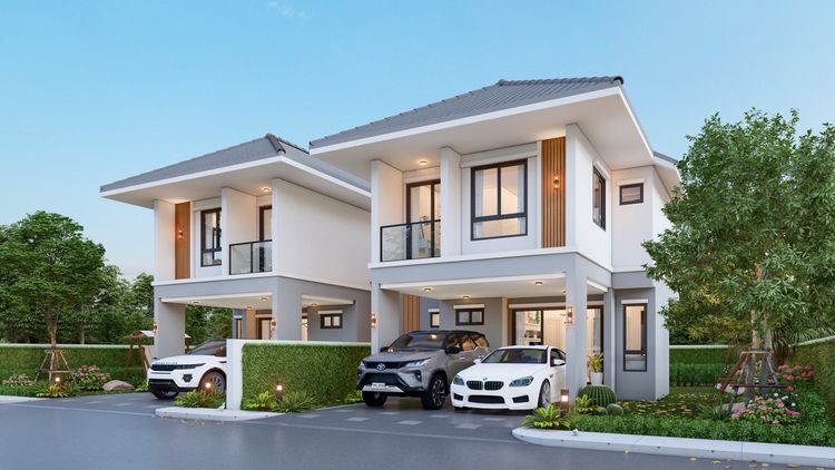 ภาพแบบบ้าน-บ้านแฝด