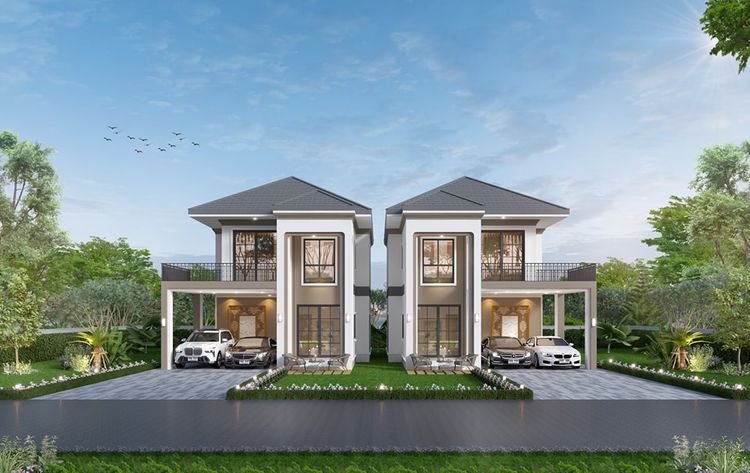 ภาพแบบบ้าน-ทาวน์โฮมหรู