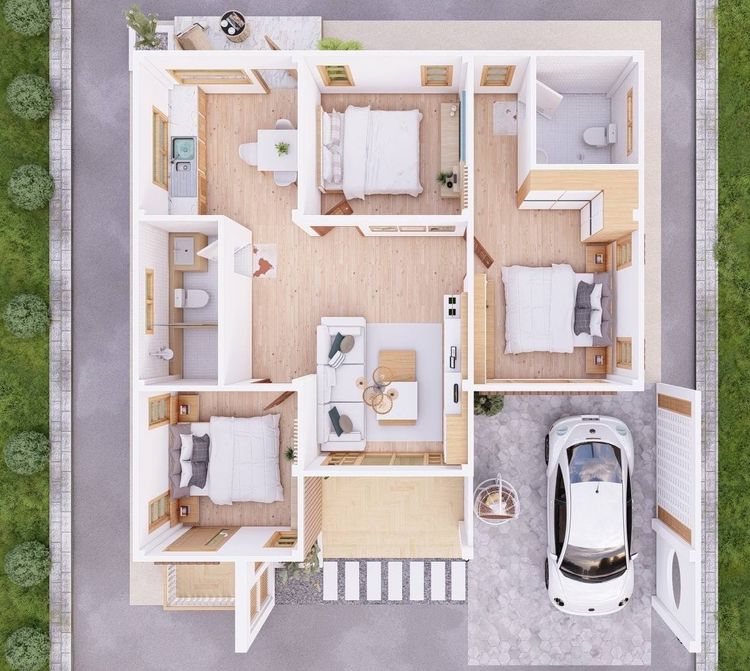 ภาพแบบบ้าน-บ้านธารารัตน์ 1