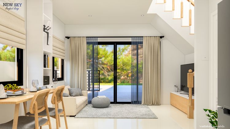 ภาพแบบบ้าน-บ้านแฝดกับบรรยากาศสุดส่วนตัว