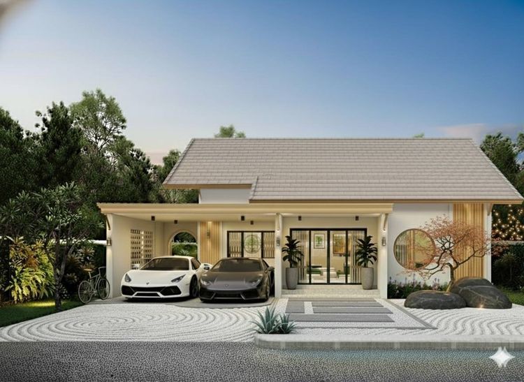 ภาพแบบบ้าน-โคฟูกุ แบบบ้านสไตล์มินิมอลมูจิ