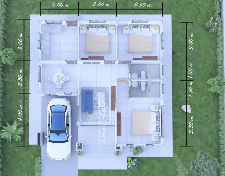 ภาพแบบบ้าน-ทรงปั้นหยา