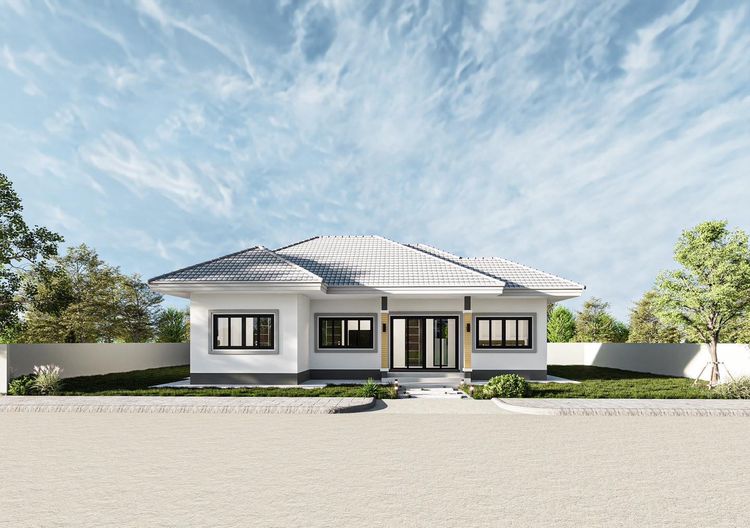 ภาพแบบบ้าน-ทรงปั้นหยา สไตล์คอนเทมโพรารี่