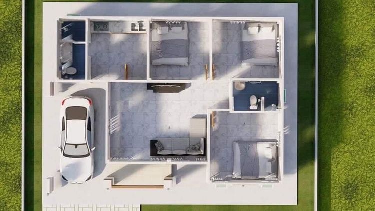 ภาพแบบบ้าน-ทรงปั้นหยา