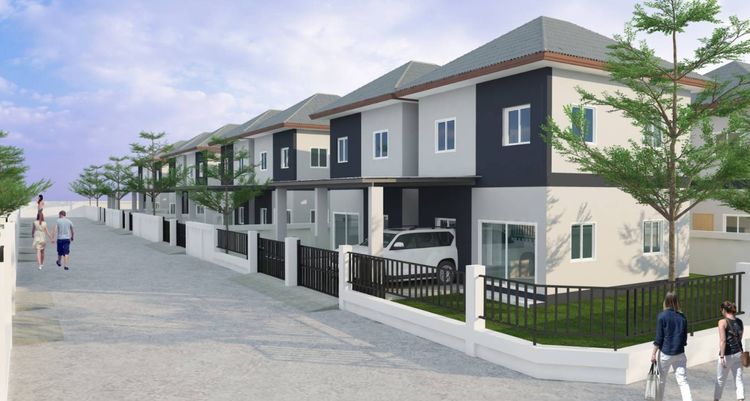 ภาพแบบบ้าน-บ้านแฝดสองชั้น