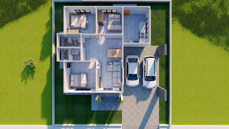 ภาพแบบบ้าน-ทรงปั้นหยา