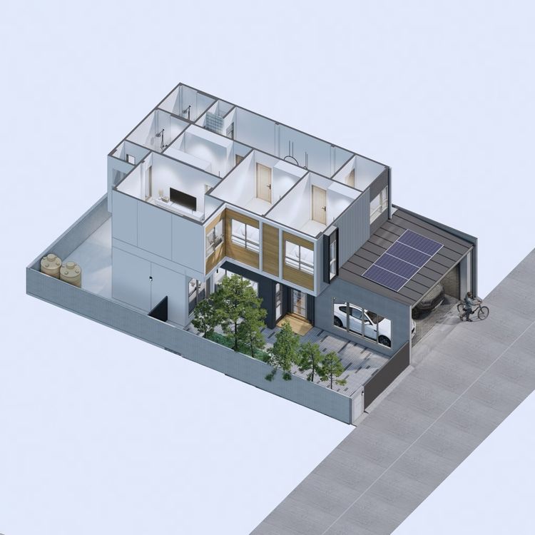 ภาพแบบบ้าน-บ้านเขตร้อน  modern minimal