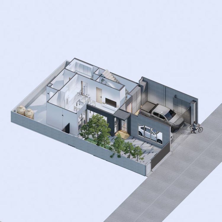 ภาพแบบบ้าน-บ้านเขตร้อน  modern minimal