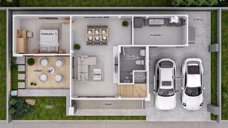 ภาพแบบบ้าน-บ้านเดี่ยวเฟส 8 Type A