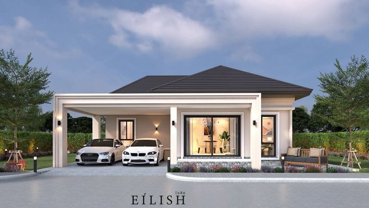 ภาพแบบบ้าน-แบบบ้านสไตล์โมเดิร์น คอนเทมโพรารี่ ไทป์เอ