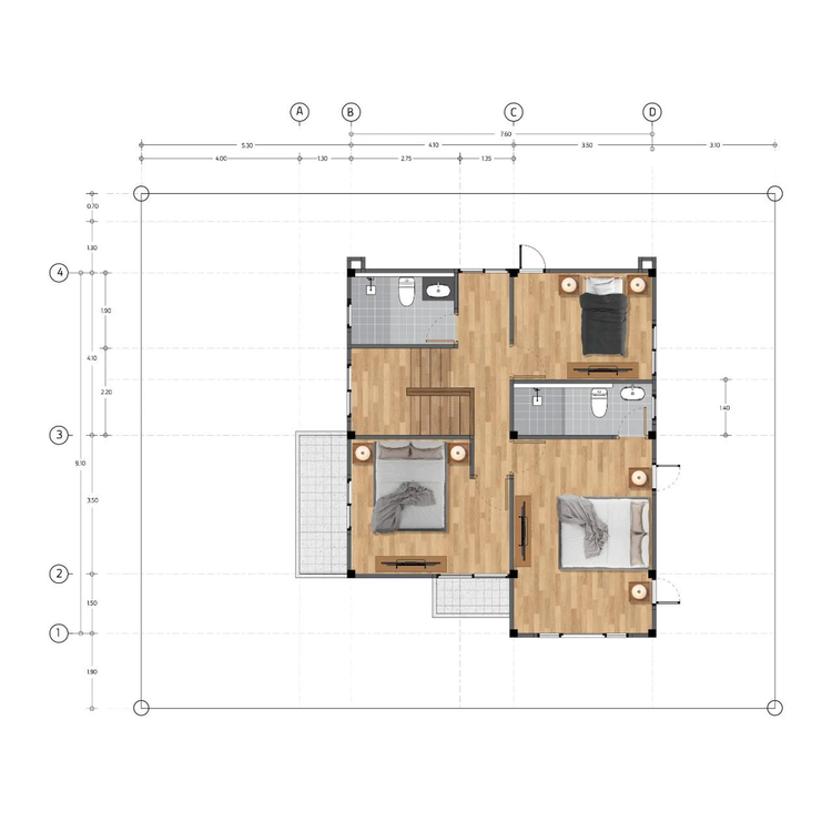 ภาพแบบบ้าน-บ้าน 2 ชั้น
