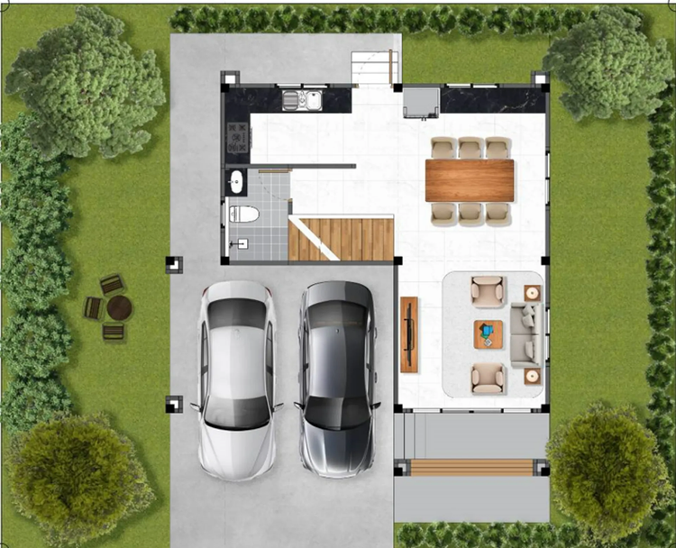ภาพแบบบ้าน-บ้าน 2 ชั้น