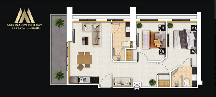 ภาพแบบบ้าน-2 Bedroom