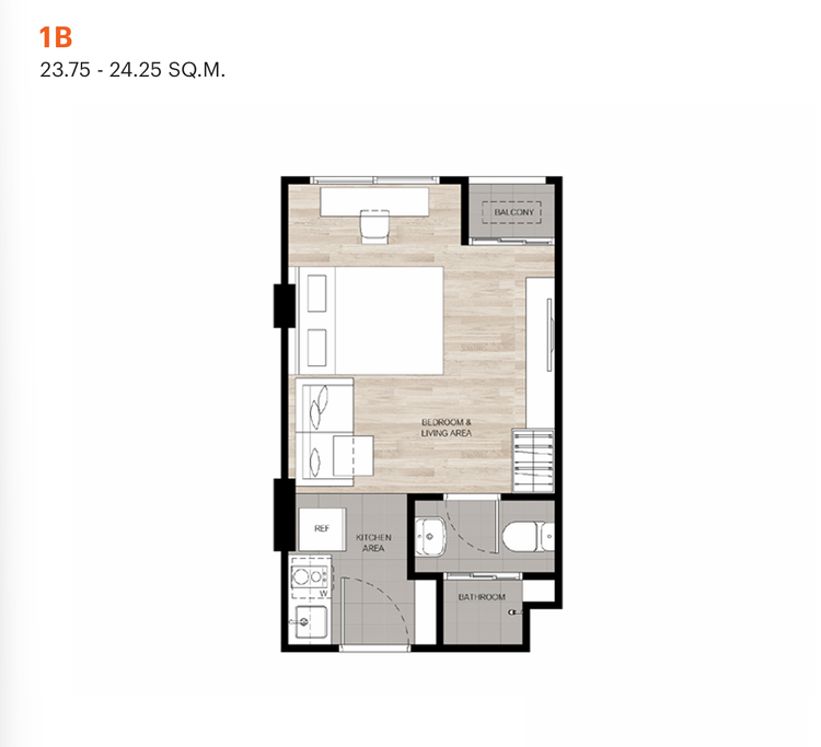 ภาพแบบบ้าน-1 Bedroom