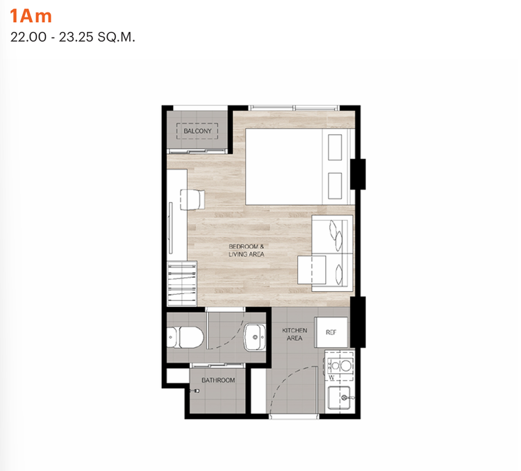 ภาพแบบบ้าน-1 Bedroom