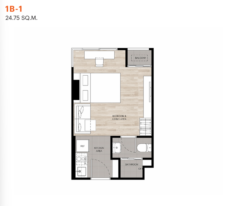 ภาพแบบบ้าน-1 Bedroom
