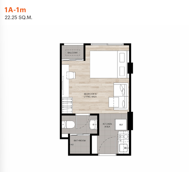 ภาพแบบบ้าน-1 Bedroom
