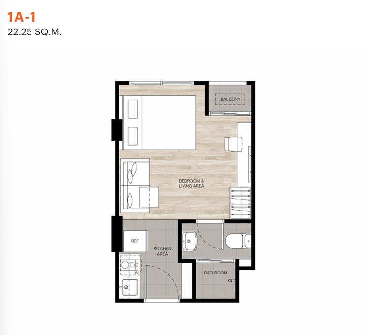 ภาพแบบบ้าน-1 Bedroom