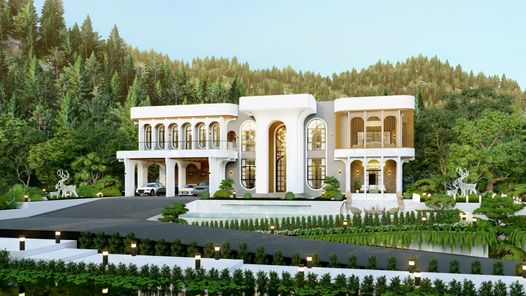 แบบบ้านสไตล์คอนเทมโพรารี่ ลักชูรี่ c6Y8J08P