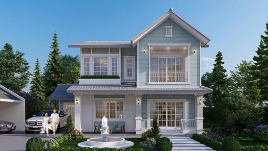 แบบบ้านสไตล์อิงลิช คอตเทจ  คอนเทมโพรารี่ xFev9uAQ