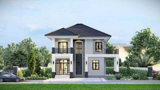 แบบบ้านสไตล์โมเดิร์น  คอนเทมโพรารี่ YrFMUdC2